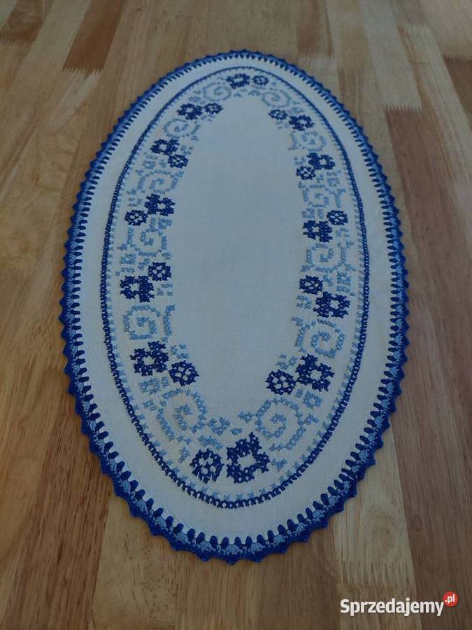 Serweta Bawełniana z haftem krzyżykowym