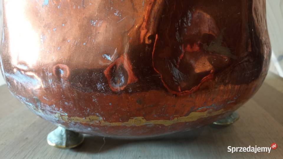 Miedziany pojemnik wiadro z przykrywką z zachodniopomorskie sprzedam