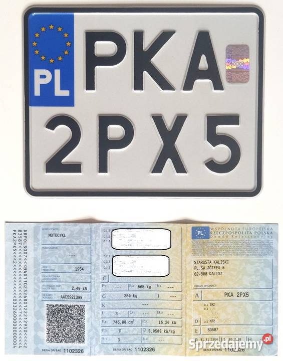 M72 1954 Rama DOKUMENTY silnik skrzynia dyfer Kalisz