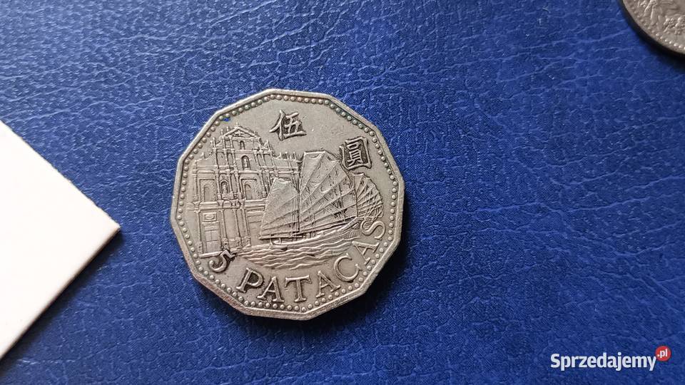 Stare monety 5 patacas 1992 Macau Lesko