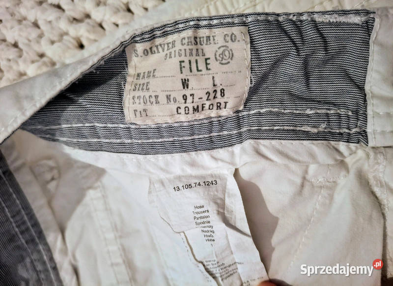 Szorty cargo SOliver białe comfort fit rozmiar Moda i Styl lubuskie