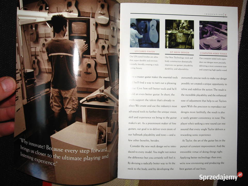 Taylor 20012002 mały katalog gitar Kępice sprzedam