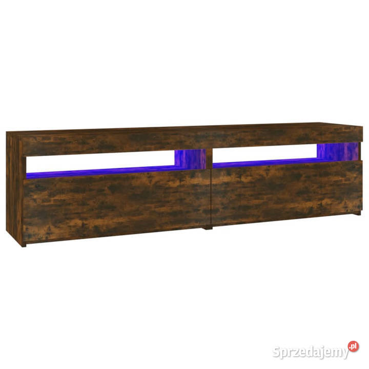 Szafki pod TV z LED 2 przydymiony dąb 75x35x40 mazowieckie Warszawa