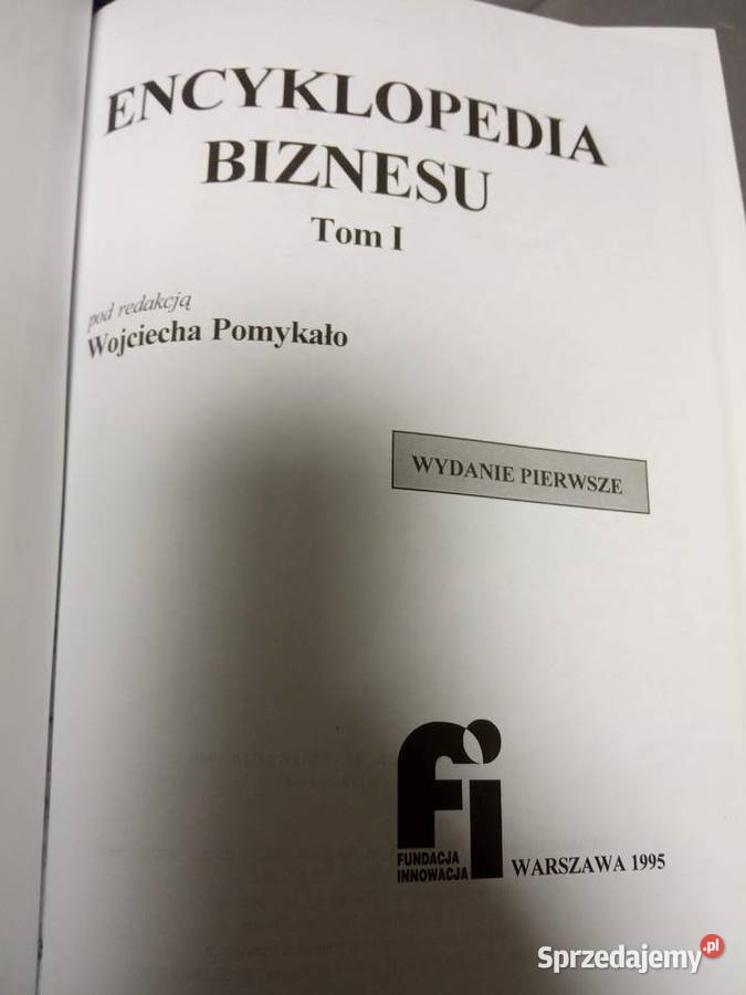 Encyklopedia biznesu antykwariat księgarnia Warszawa