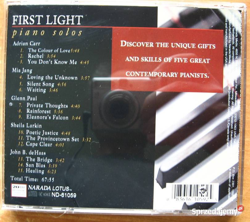 Narada Lotus First Light Piano Solos Kępice sprzedam