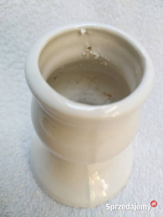 Biały ceramiczny świecznik Forma biały Świeczniki Wyposażenie wnętrz pomorskie