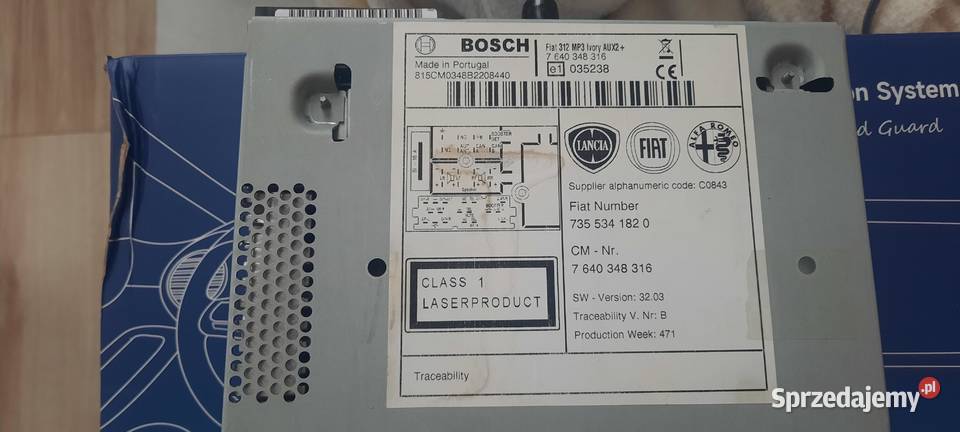 Radio fabryczne mp3 fiat 500 2011 świętokrzyskie sprzedam