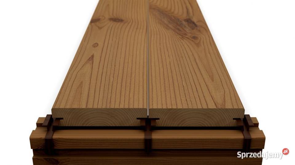 Deska tarasowa thermo sosna gładka ukryty montaż Wrocław