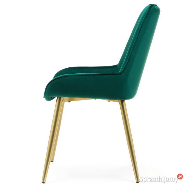 Krzesło Luca Butelkowa Zieleń Złote Nogi Wysyłka Tarchały Małe