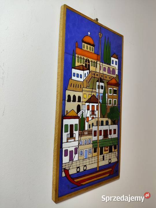 Grecki Obraz Ceramiczny Vintage A Tsakirakis Kalisz