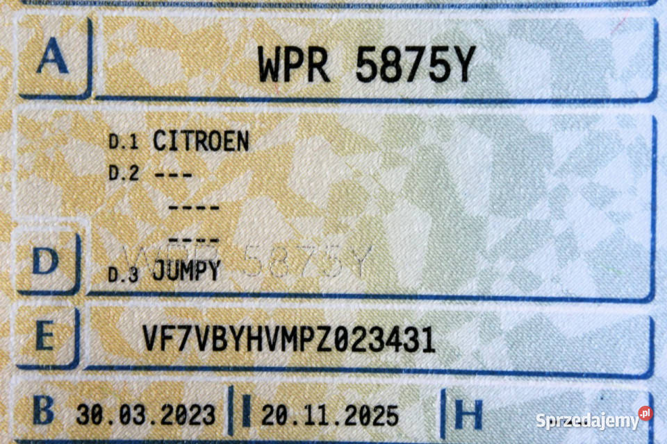 Citroen Jumpy Kamera Navi FV23 3osobowy 120 Blis ASR (kontrola trakcji) Sokołów sprzedam