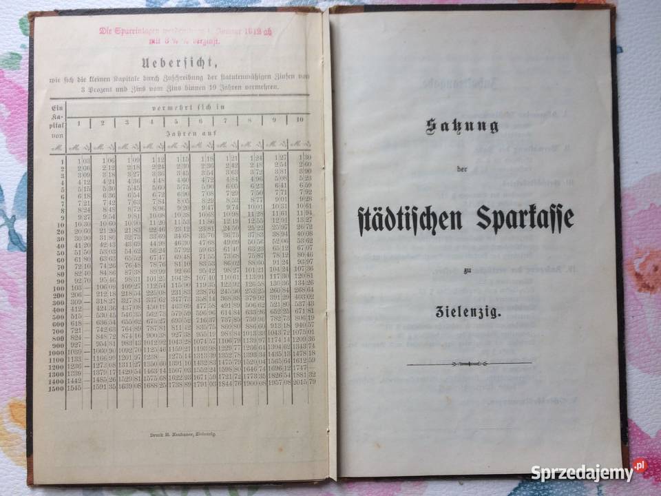 1220 SULĘCIN Niemiecka Książeczka Antykwariat Szczecin