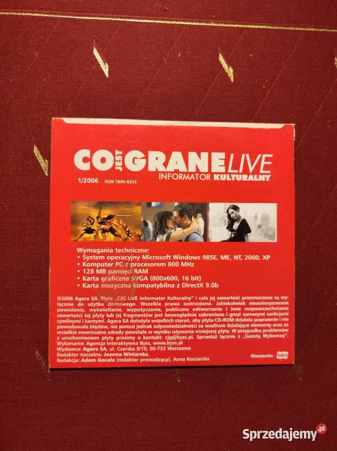Plan lotu Co jest Grane Live 2006