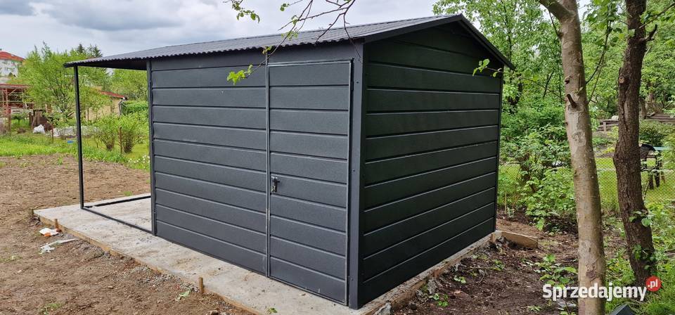 Garaż Blaszany z zadaszeniem bocznym Wiata 30m2 Nieruchomości Grudziądz