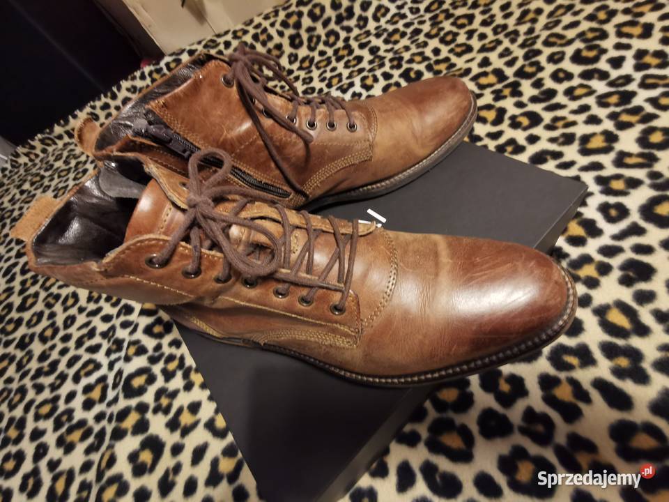 Ładne Lekkie Trapery kostkę DENIM 43 Skóra sprzedam