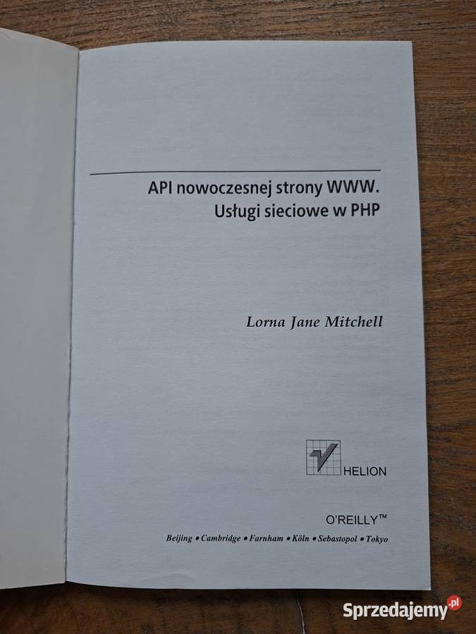 API nowoczesnej strony www Usługi sieciowe w PHP