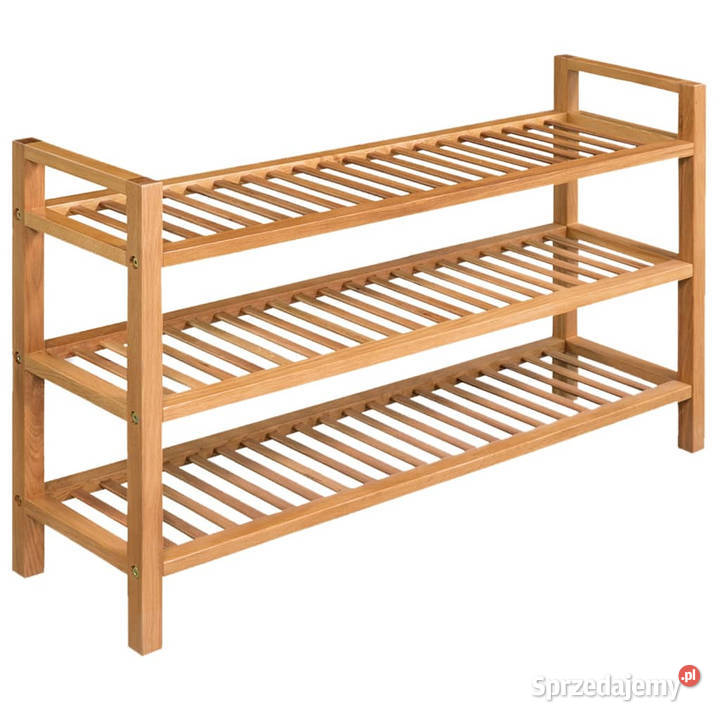 Stojak na buty z 3 półkami 100x27x60 lite drewno Warszawa