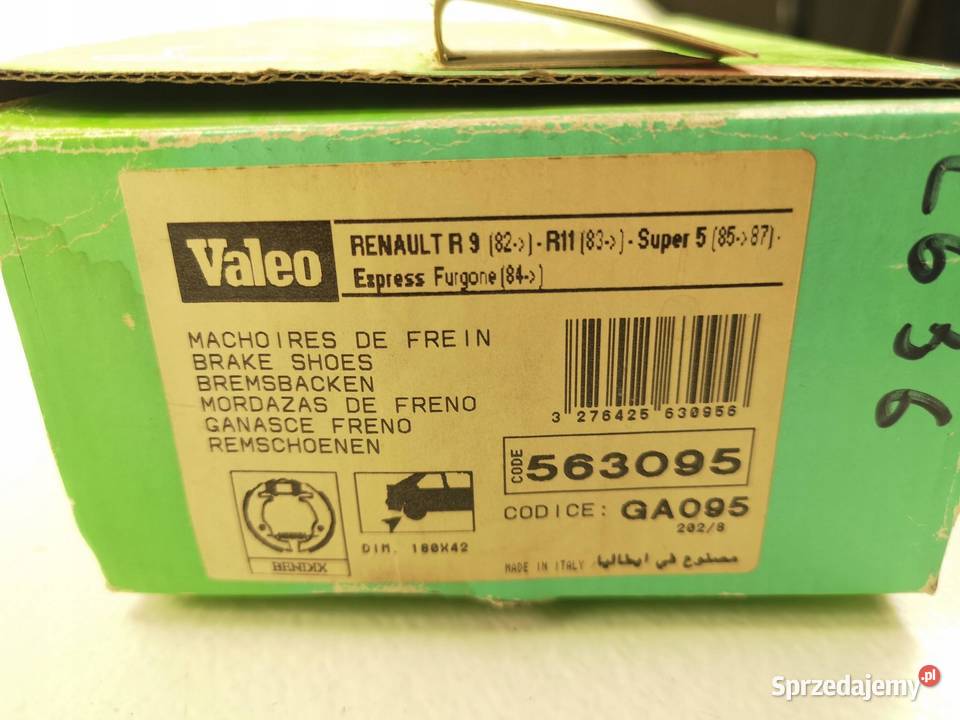 SZCZĘKI HAMULCOWE TYŁ VALEO RENAULT 9 82 11 83