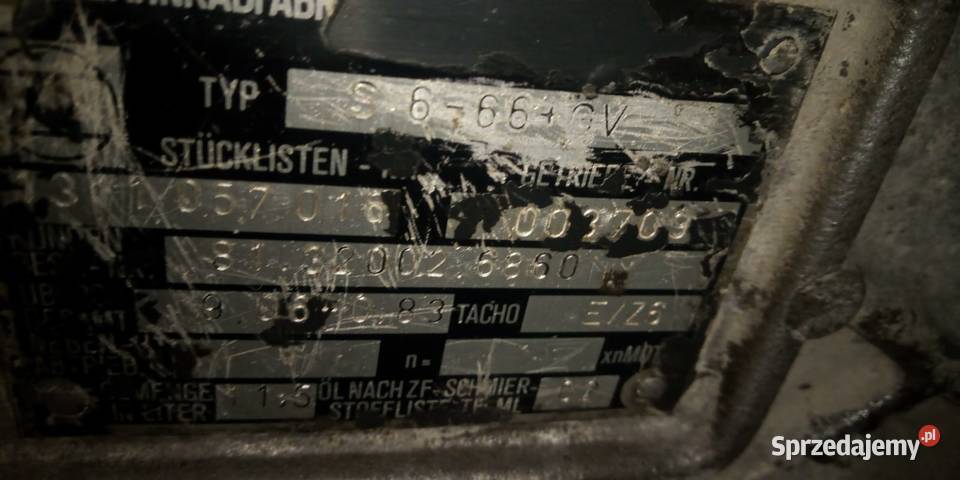 Skrzynia Biegów ZF S666 Gv MAN Rzędowice sprzedam