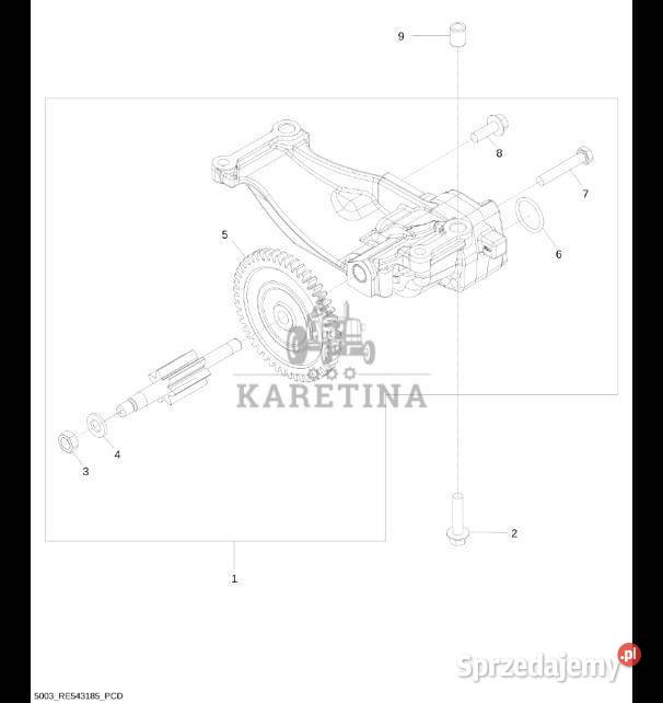 RE543187 John Deere 8345R Pompa olejowa Jastrzębniki