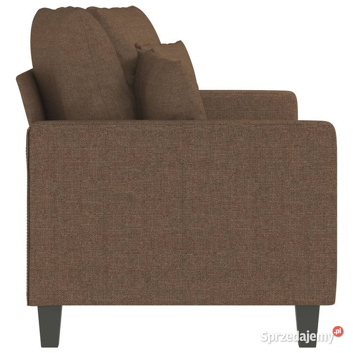 Sofa 2osobowa brązowa 140 tapicerowana tkaniną