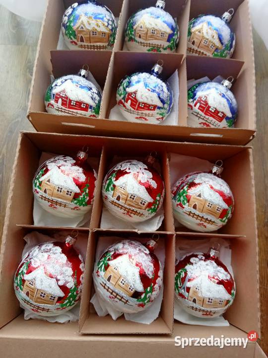 Bombki choinkowe szklane ręcznie malowane małopolskie