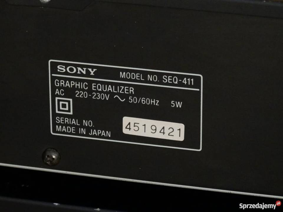 Korektor graficzny Sony SEQ411 sprawny WYSYŁKA Jasło