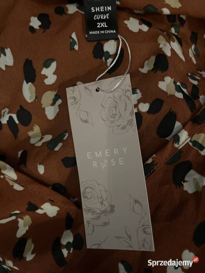 Shein Curve sukienka modny wzór luźny fason nowa czarny Choszczno