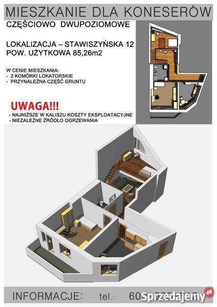 Mieszkanie dwupoziomowe projekty wnętrz Piętro 4 wielkopolskie sprzedam