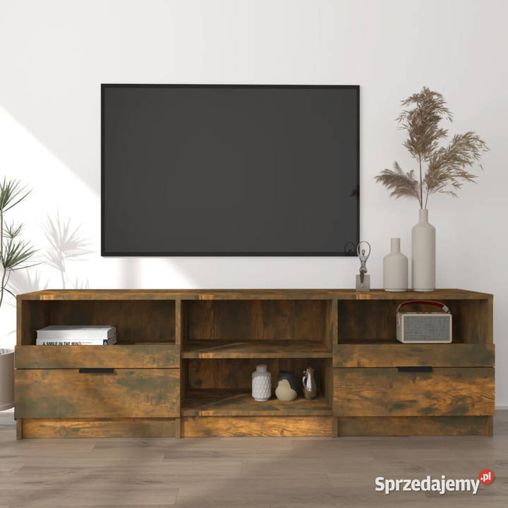 Szafka pod telewizor przydymiony dąb 150x335x45 mazowieckie Warszawa