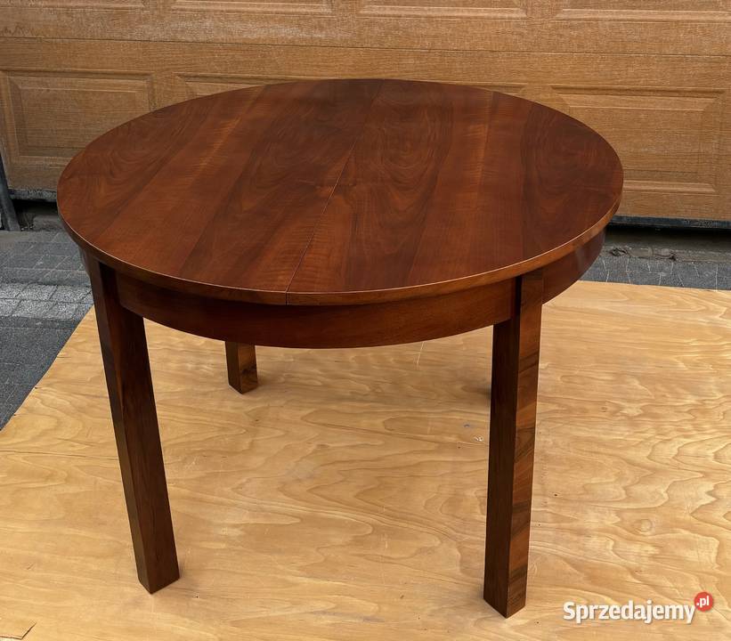 Stół Okrągły Orzech 110 ART DECO Rozkładany