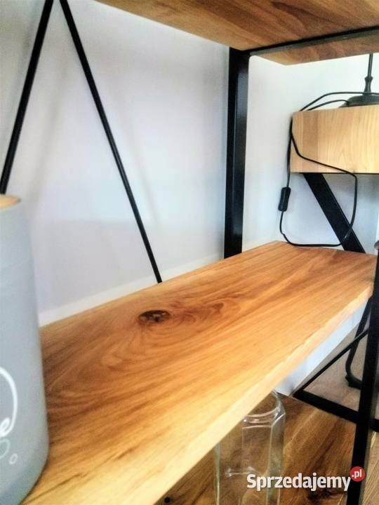 Regał z półkami Dębowymi Loft 200cm Białystok