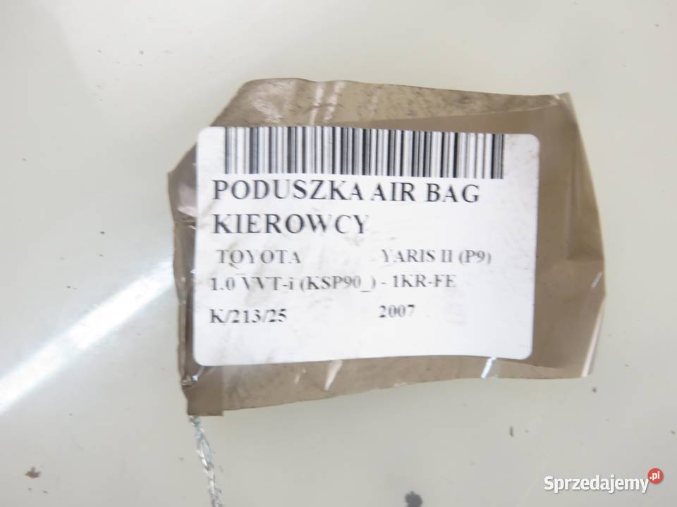 PODUSZKA KIEROWCY TOYOTA YARIS II P9