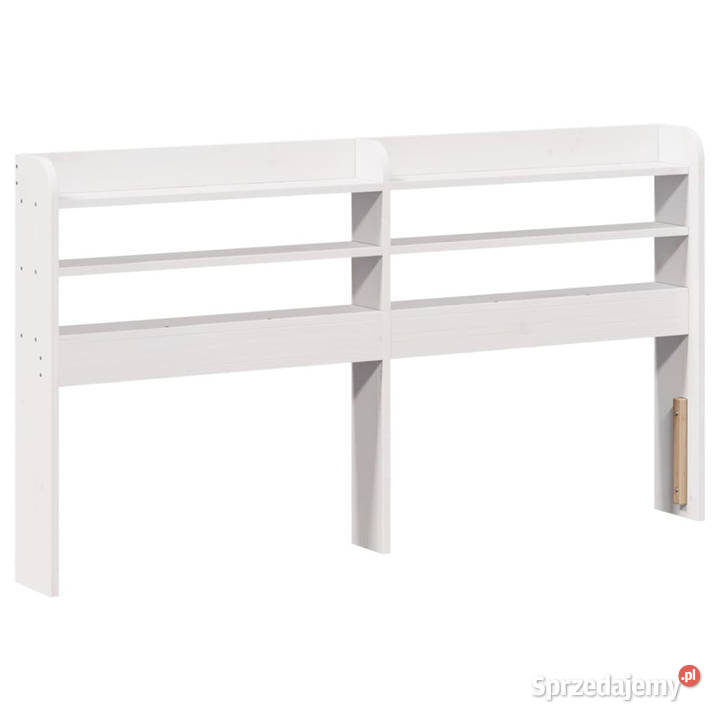 Rama łóżka bez materaca biała lite drewno 170cm