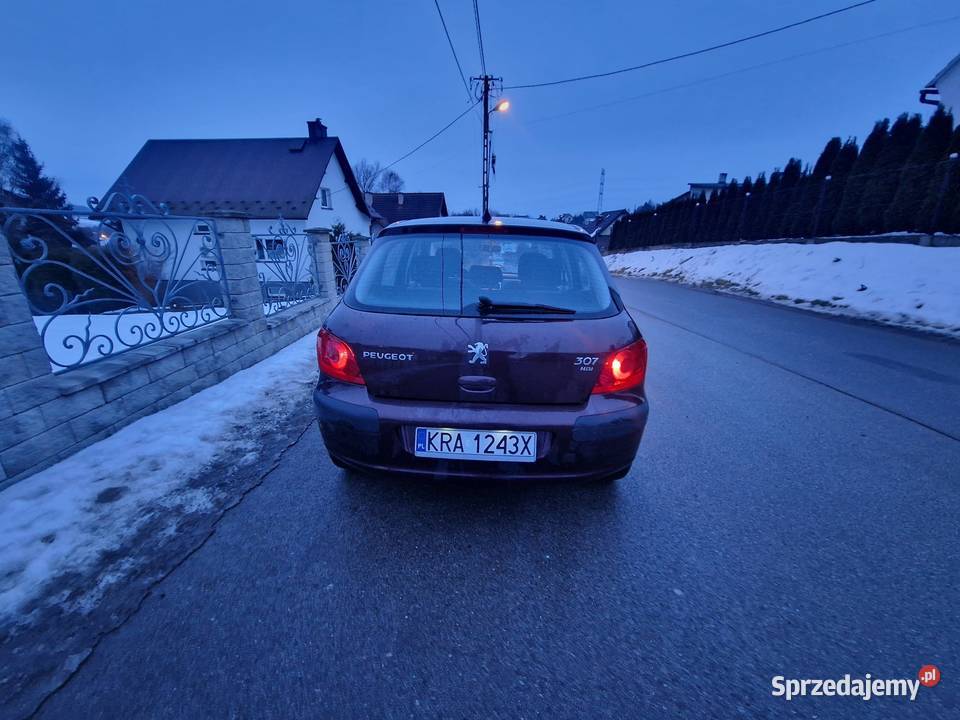 Peugeot 307 diesel 110 bezwypadkowy piękny kolor Samochody osobowe małopolskie Skawina