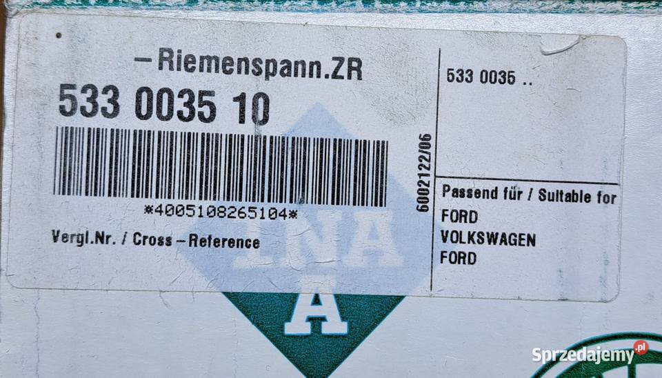 INA 533003510 TŁUMIK DRGAŃ ROZRZĄDU VW AUDI SEAT Części samochodowe Mielęcin