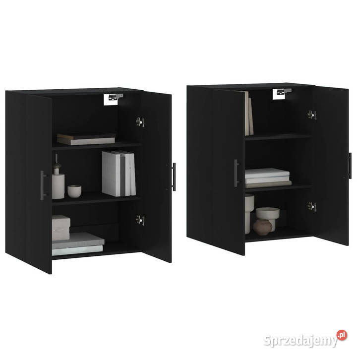 Szafki wiszące czarne 2 695x34x90 WM3195644