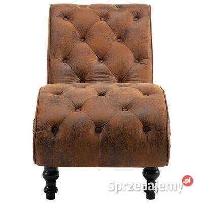 vidaXL Szezlong brązowy sztuczna skóra Warszawa