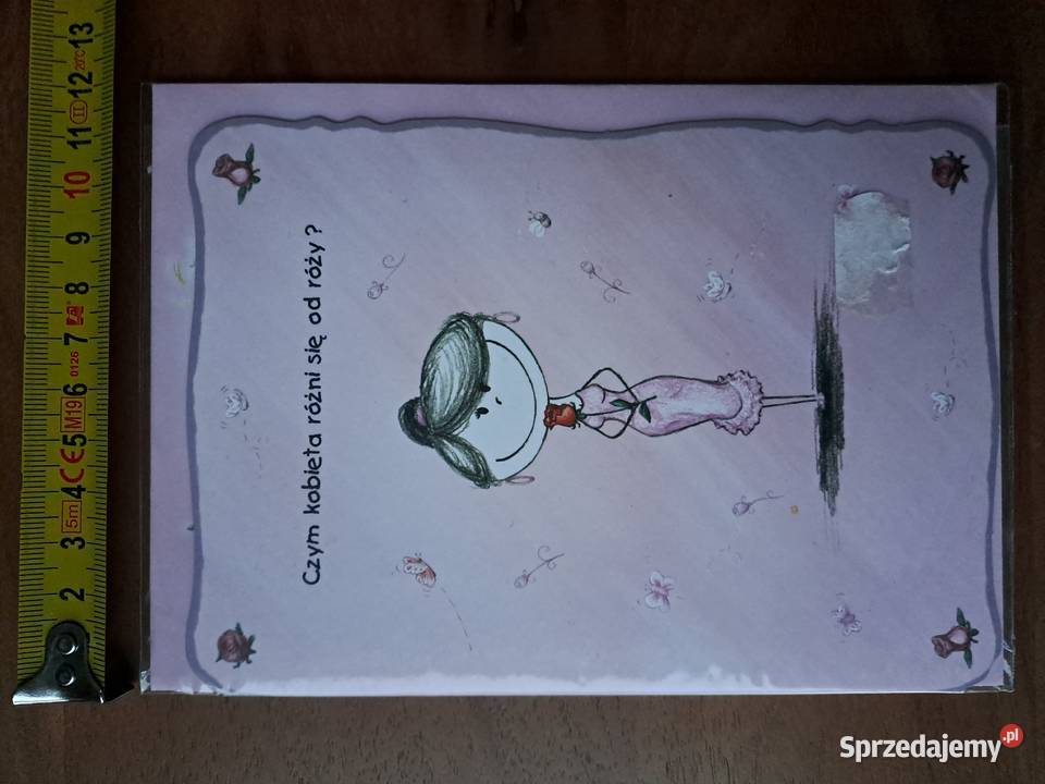 Kartka z kopertą Różowa Czym kobieta różni się Warszawa