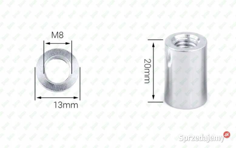 M8X20 ALUMINIOWA TULEJKA DYSTANSOWA GWINTOWANA Pozostałe Warszawa