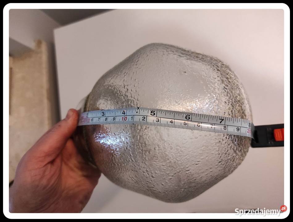 Szklany kulisty klosz zewnętrzny lampa mazowieckie Płock