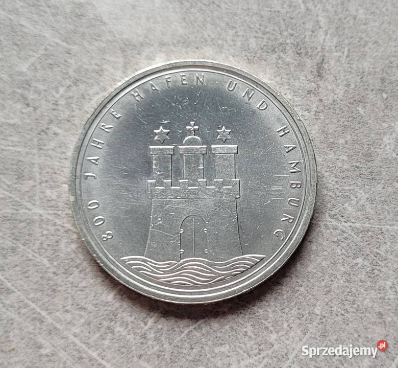 J38 NIEMCY RFN srebro 10 Marek 1989 r Hamburg Wola Kruszyńska