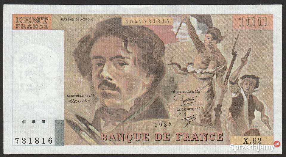 FRANCJA 100 FRANKÓW 1982