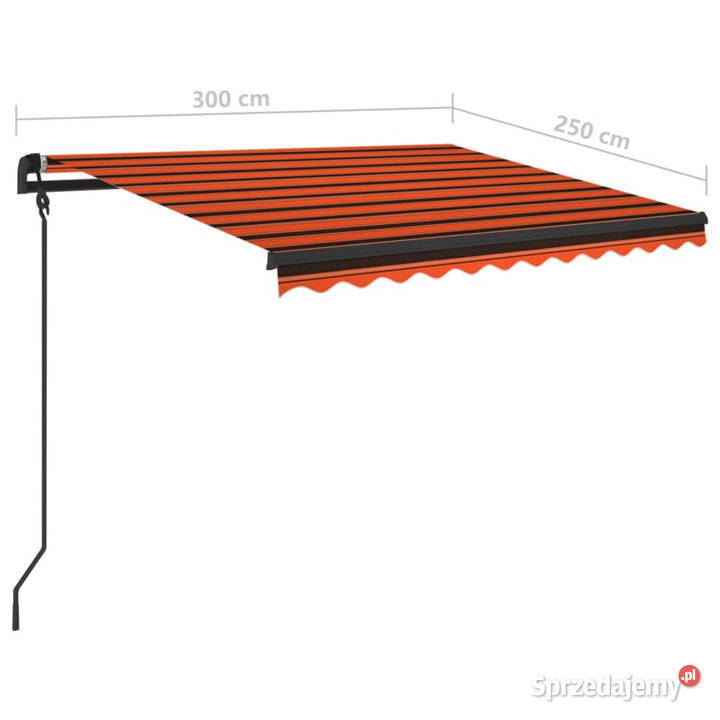 Ręcznie zwijana markiza z LED 3x25 m mazowieckie Warszawa