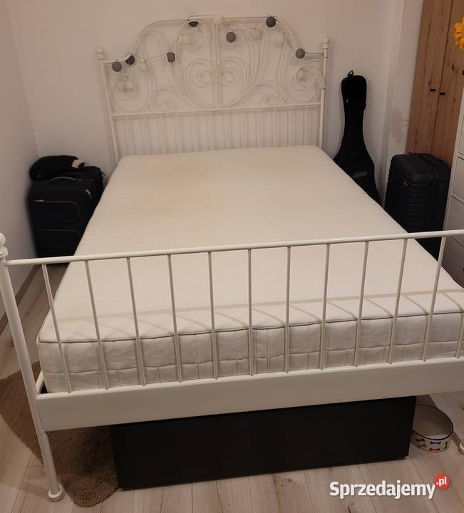 łóżko z materacem i stelażem Ikea Leirvik zachodniopomorskie Szczecin sprzedam