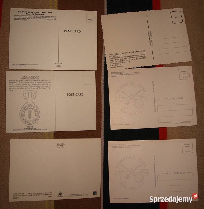 Pocztówki z USA Nashville Fort Knox Louisville Kępice