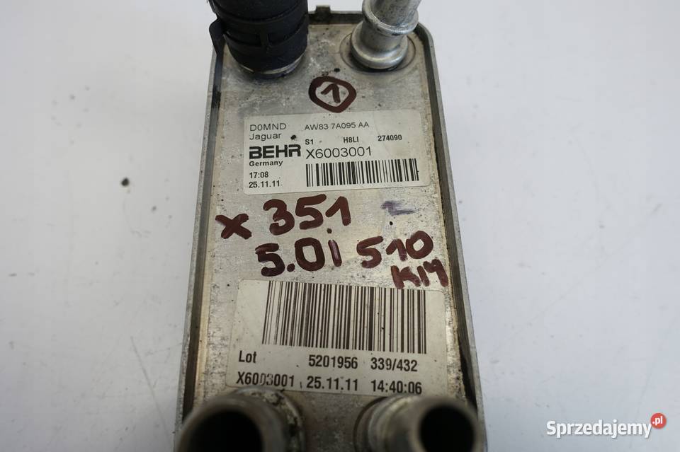 Jaguar XJ X351 50 V8 CHŁODNICZKA OLEJU chłodnica Rudka sprzedam