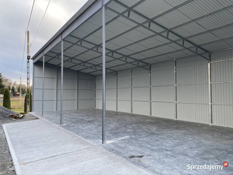 Wiata garażowa 16x6 Antracyt w montaż transport sprzedam