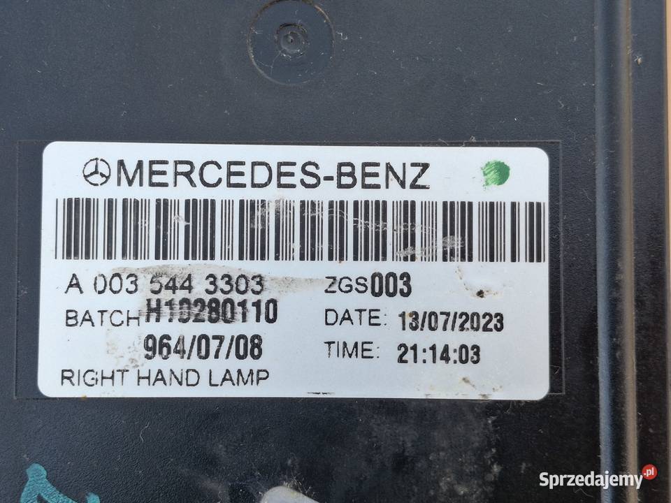 MERCEDES ACTROS MP5 LAMPA PRAWY TYŁ PRAWA TYLNA Bieleń