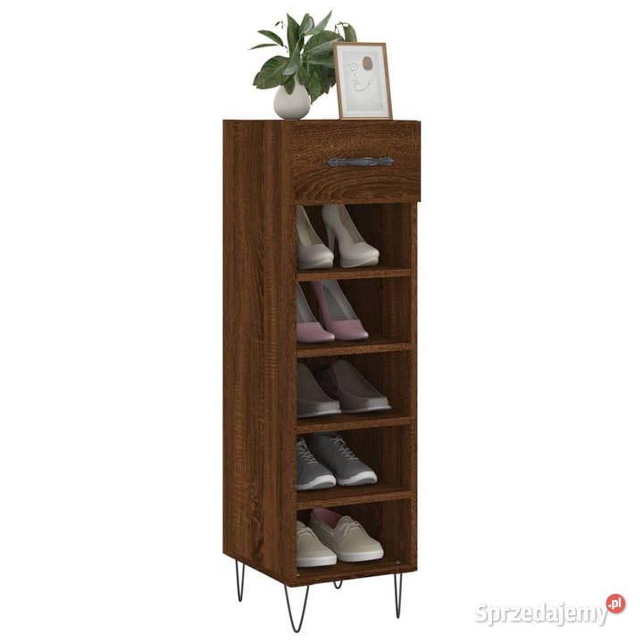 Szafka na buty brązowy dąb 30x35x105 WM829675 Warszawa
